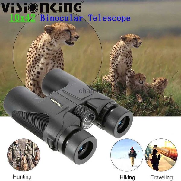 Jumelles de télescope Visionking longue portée 10x42 jumelles De Camping De chasse BAK-4 FMC télescope puissant étanche Prismaticos De Caza jumelles YQ231204