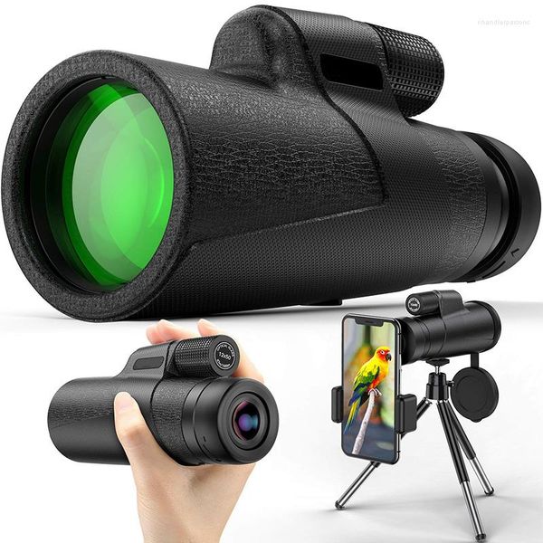 Télescope monoculaire professionnel étanche IPX7, puissant, pour Smartphones, Zoom HD BAK4, faible luminosité, Vision nocturne, Camping