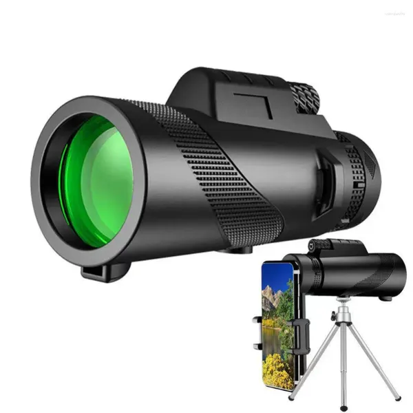 Télescope puissant monoculaire 80x100, Zoom longue portée avec trépied, Clip de téléphone pour la chasse en plein air, le Camping et le tourisme