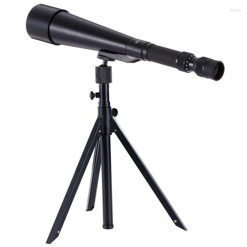 Teleskop Leistungsstarkes russisches Monokular 15-60x66 Schwarz HD-Langstrecken-Zoom-Monokular Outdoor-Camping-Jagdteleskope mit Stativ