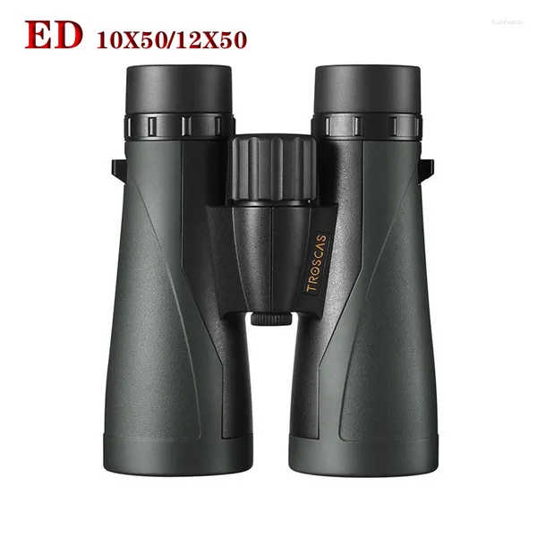 Telescopio Trocas 10x50 12x50 Ed Binoculares de lentes IPX7 IMPRESIÓN IMPRESIÓN SUPER-MULTI COMBAJE Potente para la observación de aves