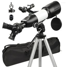 Télescope astronomique amélioré, Installation de 3 oculaires avec une boussole, lentille à revêtement multicouche, zoom monoculaire
