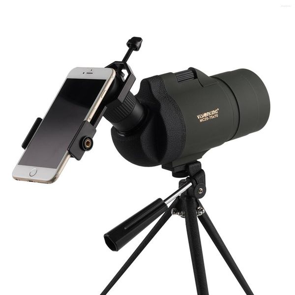 Télescope Visionking 25-75x70 longue-vue Zoom étanche HD chasse observation des oiseaux monoculaire avec support pour téléphone portable