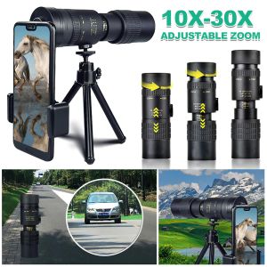 Télescopes 10x30x téléobjectif zoom zoom Télescope monoculaire Télescope External Camera Lens Télécoscope portable Télescope pour iPhone Samsung Huawei