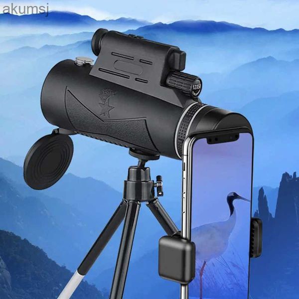 Telescopios Telescopio de visión nocturna de alta definición 12X50 Telescopio infrarrojo monocular de alta calidad Profesional para exteriores de alta potencia YQ240124