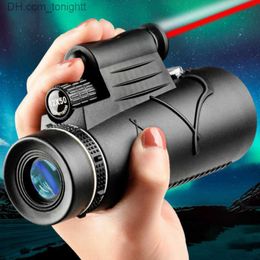 Telescópios 12x50 Telescópio Monocular Zoom de Longo Alcance Bak4 Prisma Telescópio com Tripé Clipe de Telefone para Caça Ao Ar Livre Acampamento Q230907