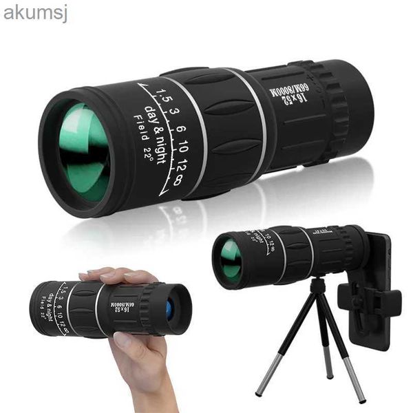 Télescopes 16X télescope Zoom lentille monoculaire téléphone portable caméra lentille pour téléphone Smartphones grand Angle pour Camping chasse Sports YQ240124