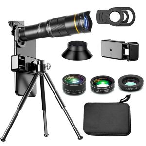 Télescopes 32x PHIPE CAMERA LENS LENS Télescope portable 4K HD Zoom monoculaire Lens de caméra largeur Angel Lens pour iPhone Samsung Smartphone