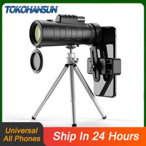 Télescopes 3in1 Lens Universal 40x60 Optical Glass Zoom Telelescope Telephoto Phone Mobile Phone Camera Lens pour iPhone 14 Samsung Smartphones Lens