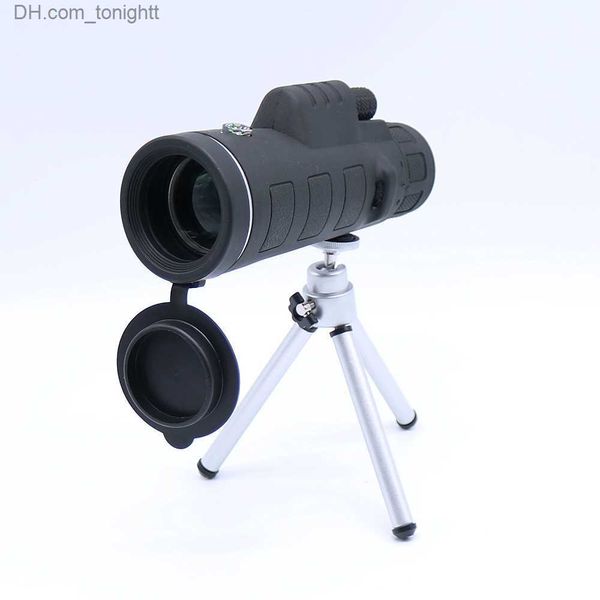 Telescopios 40X60 Zoom HD Dual para enfoque Lente de telescopio monocular óptico con clip de trípode para fotografía de caza de teléfono móvil Q230907