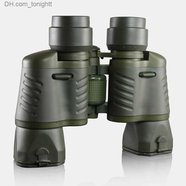 Telescopios 50x50 Potentes binoculares militares Ejército Telescopio verde HD Binocular de vidrio óptico para caminatas Camping Día Visión X502B Q230907