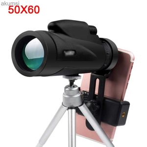 Télescopes 50x60 optique Spyglass Monocle pour le tourisme Sniper chasse fusil longue-vue télescopes puissants Vision nocturne Zoom monoculaire YQ240124