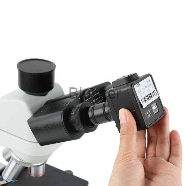 Telescopios 5MP 2MP CMOS CCD USB Binocular Trinocular Microscopio Video industrial Cámara HD Ocular digital Controlador gratuito con adaptador de 232 mm x0727