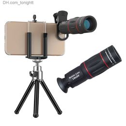 Telescopen APEXEL 18X25 Monoculaire Zoom Telelens Mobiele Telefoon Met Statief Voor Camping Toerisme Draagbare Spotting Scope Mini Telescoop Q230907