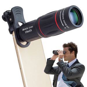 Télescopes Témisme de télescope Apelescope Lens de zoom 18x avec trépied monoculaire de téléphone mobile Caméra pour smartphones Lente para Celuar