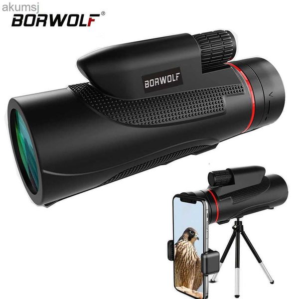 Télescopes Borwolf 16x50 Monoculars Bak4 Prism FMC Optical Lens High Power Hunting Birdwatching Telescope Vision nocturne étanche YQ240124