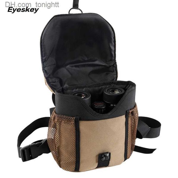 Telescopios Eyeskey Bolsa / estuche binocular universal con arnés Durable Telescopio portátil Cámara Paquete de pecho Bolsa para senderismo Caza Q230907