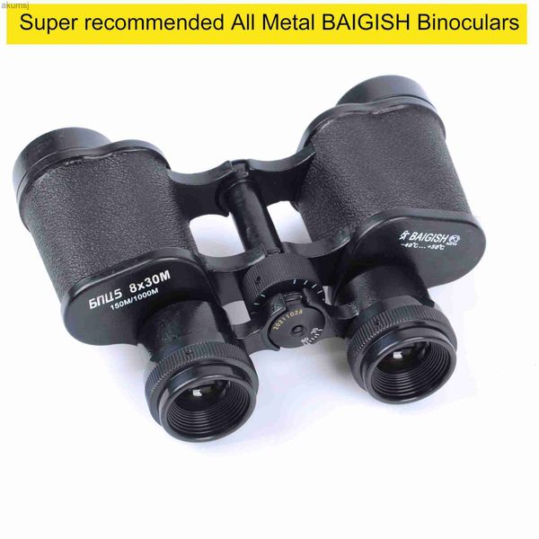 Télescopes Jumelles de chasse russes en métal 8X30, avec mise au point centrale, haute puissance, faible niveau de lumière, lunettes de Vision nocturne YQ240124