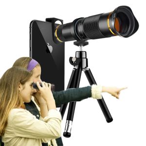 Télescopes Optical Zoom Camera Teobaro Telelescope Lens 4K HD 38x Mobile Phone Lens pour iPhone Android Smartphone Dualsection Réglable
