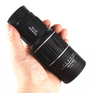 Télescopes Télescope monoculaire puissant 16x52 Double focus Scope Zoom Binoculars Prism Compact Monocle for Hunting Camping Equiping New