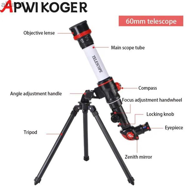 Télescopes Télescope astronomique professionnel puissant monoculaire Portable HD lune espace planète Observation cadeaux pour enfants YQ240124