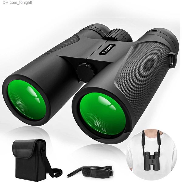 Telescopios SUNCORE HD Binoculares 12X42 Potente BAK4 FMC Telescopio portátil de largo alcance Turismo negro Spyglass para caza Observación de aves Q230907