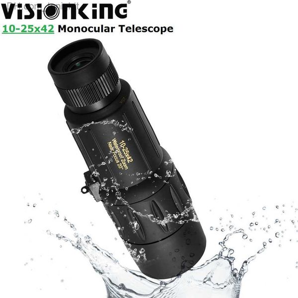 Télescopes Visionking BaK4 étanche 10-25x42 télescope monoculaire longue portée chasse en plein air tourisme montre oiseau Concert Zoom Guide portée Q230907