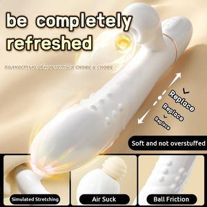 Vibrateur à perles télescopique, produits pour adultes féminins, pistolet de poussée, gode de succion, point G, clitoris, jouets sexuels pour femmes, sex shops 240312