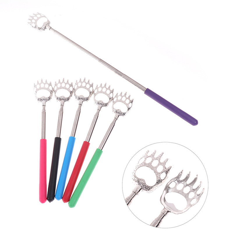 Telescopic Bear Claw Back Scratcher With Comfortable Cushion Grip 6 Colors Handle Hawk Ghost Claw Stainless Steel Scratcher