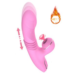 Gode télescopique Clit Sucker Vibrateurs G spot Phalos Femelle Clitoris Stimulateur Vagin Vibrateur Adultes Sex Toys Pour Femme Y191022