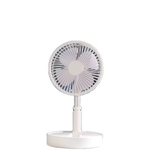 Ventilateur pliant t￩lescopique Pi￩destal R￩glable Rechargeable 7200mAh Table de sol ￠ la maison Bureau de refroidissement ￠ air ￩lectrique pliable Ventilateur de refroidissement