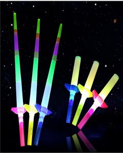 Telescópico LED Glow Stick Flash LED Light Stick Espada fluorescente Palos luminosos LED Cheer Props Festivales Navidad Carnaval Con5236421