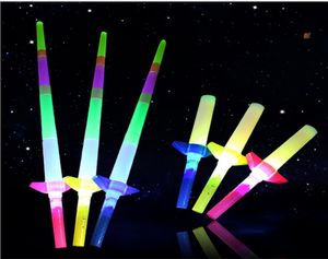 Telescopische LED Glow Stick Flash LED Light Stick Fluorescerend Zwaard Lichtgevende Sticks LED Cheer Props Festivals Kerstmis Carnaval Con5653997