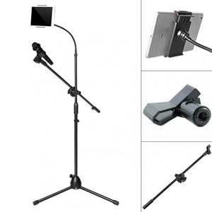 Microphone télescopique plancher métal trépied Flexible tablette PC support Clip Swing Boom scène support Microphone support support
