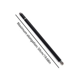 Telescopische pen stylus lesgeven 2 in 1 touchscreen slimme potlood metalen condensator voor tablet mobiele telefoon mobiele telefoon pc -computer