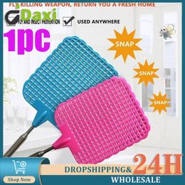 Télescopic Plastic Flyswatter Home Handle Flies Trap Swatter de mouche extensible Empêchez l'outil à outils de tueur de moustiques