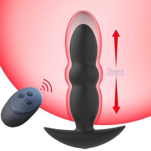 Vibrador anal de próstata telescópico inalámbrico hombres masturbadores masculinos dispositivos de estiramiento para adultos