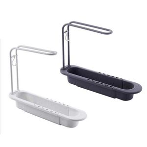 Telescopische Sink Plank Rack Opbergmand Zeep Spons Afvoer Keuken Gadgets Accessoires Verstelbare Houder Sink Tool Organizer 210705