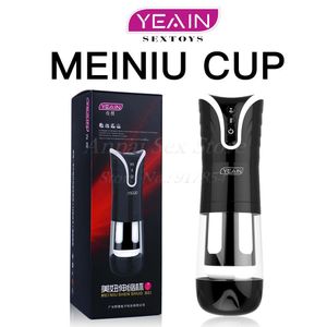 Télescopique sucer automatique Piston vibrateur mâle masturbateur gémissant réaliste Silicone vagin vraie chatte adulte jouets sexuels pour hommes