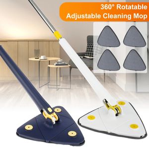 Triangle télescopique MOP 360 ° Rotation Spin Nettoyage Spule Propulsage Réglable Wet and Dry Utiliser l'absorption d'eau Planchers Home Floor outils 240329