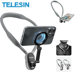 Telesin Silicone Magnetic Quick Release Neck Mount Hold voor 15 14 13 12 11 Smartphone Accessoires 240418