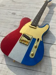 Guitarra Telex, Thai Lai, cuerpo de aliso importado, combinación de colores y luz brillante actual, iluminación, placa de dedo de mapa, paquete de iluminación