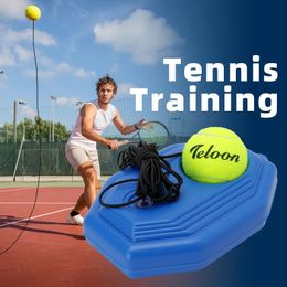 Teloon Tennis Trainer Balle de rebond avec ficelle pour outil d'entraînement à la pratique de l'auto-tennis pour adultes ou enfants débutants 240322