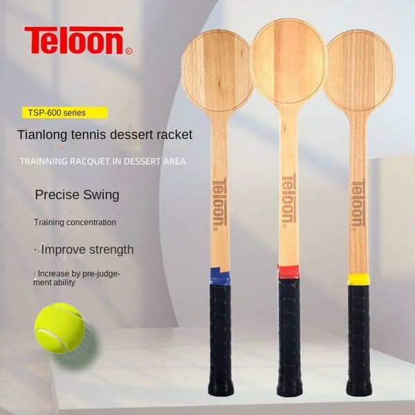 Téloon Tianlong Tennis Racket Racket Mens Womens Practice professionnel Single Formation en bois TSP600 240401