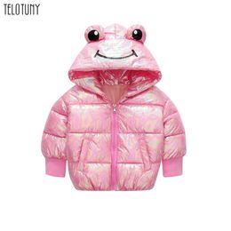 Telotuny mignon enfants dessin animé oreille hoélastes à capuche coupe-vent enfants filles manteau de taille d'hiver veste hiver veste chaude vêtements bébé l911 201106