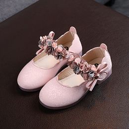 TELOTUNY chaussures pour enfants enfant en bas âge enfants bébé filles fleur en cuir danse princesse chaussures à semelles souples antidérapantes enfants sandales 220525