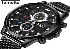 Temeite New Original Men039s Montres Top Brand Sport Business Quartz Watch Men Clock Date STRAP MESH STRAPHES MALON ROGIO38367955