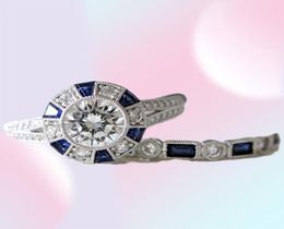 Temperament Blauw Ondersteuning Pa Stenen Ladder Set Diamanten Ringvinger Ornamenten Ma039am6467494