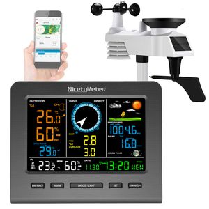 Instrumentos de temperatura 0366 Estación meteorológica WIFI Sensor exterior Medidor de lluvia Pronóstico del tiempo Temperatura Humedad Presión del aire Medidor de viento Frase lunar 230809