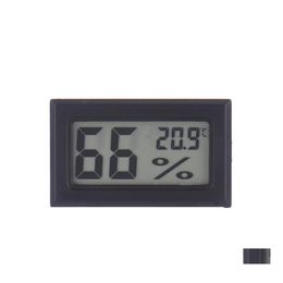 Instrumentos de temperatura 2021 Lcd inalámbrico Termómetro digital para interiores Higrómetro Mini Medidor de humedad de temperatura Negro Blanco Gota Del Dh2Tp